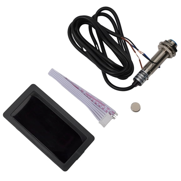 4Bit Digital Led Tachometer Rpm Speed Meter+Hall Proximity Switch Sensor Dc8-24V Blue