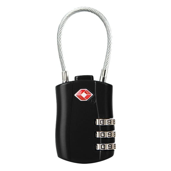 4Black Combination Lock Security Password Padlock Aluminum Alloy With 3-Digit Code Setting Lightweight Durable Construction And Anti-Rust Material For Travel Luggage Bicycles Daily Use 3X2