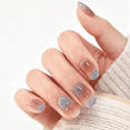 4Box 96Pcs Press On Nails Set, Short Square Glossy Gradient Fake Nails ...