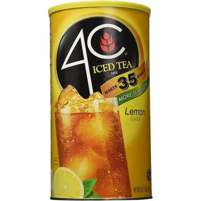 4C Lemon Iced Tea Mix, 35-Quart, Refreshing Beverage, 82.6 Ounce ...