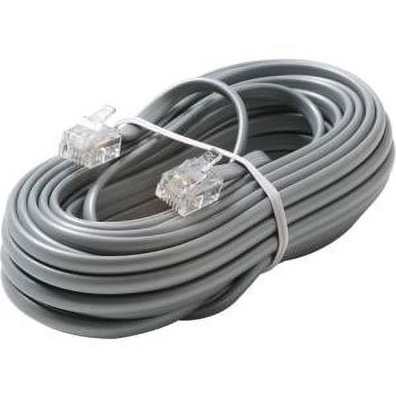 304-007SL STEREN 7FT 4 CONDUCTOR LINE CORD SILVER