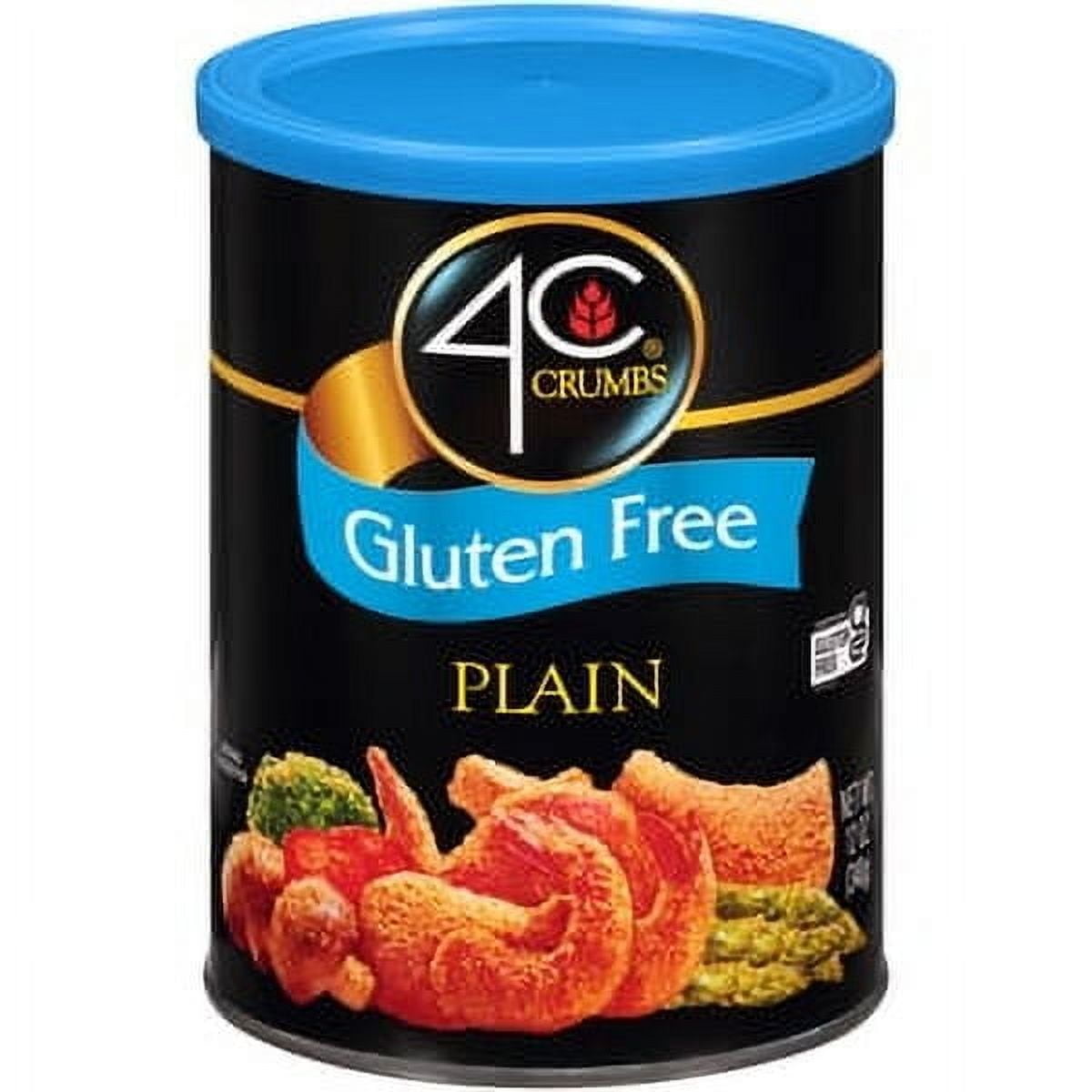 4C Foods Gluten Free Plain Crumbs Canister, 12 Oz(2 Packs)