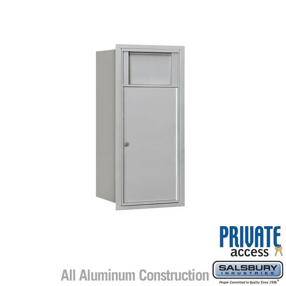 SalsburyIndustries 3708S-1BAF Front Access 4C Horizontal Receptacle Bin 8 Door High Unit, 30.5 in. - Aluminum