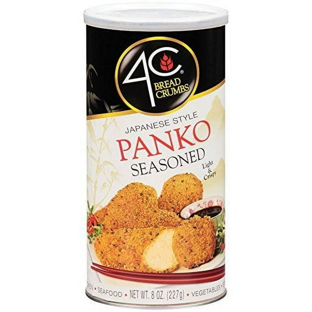 4C, Japanese Style Panko Seasoned Bread Crumbs, 8oz Canister