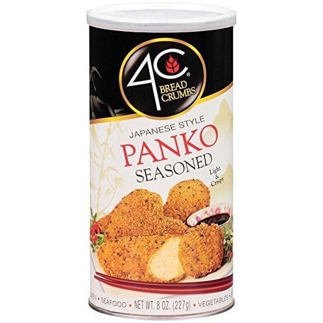 4C, Japanese Style Panko Seasoned Bread Crumbs, 8oz Canister