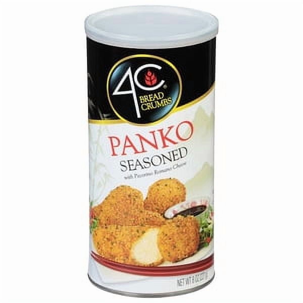 4C Japanese Style Seasoned Panko Bread Crumbs 8 oz. Canister(2 Packs)