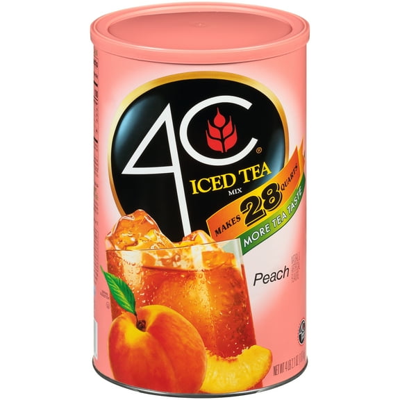4C Powdered Drink Mix, Natural Peach, 66.1 oz, 1 Ct