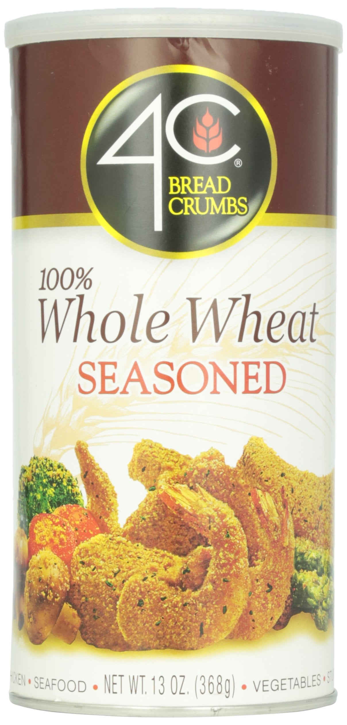 4C Premium Bread Crumbs, Whole Wheat Seasoned with Pecorino Romano Cheese 1 Pack, Flavorful