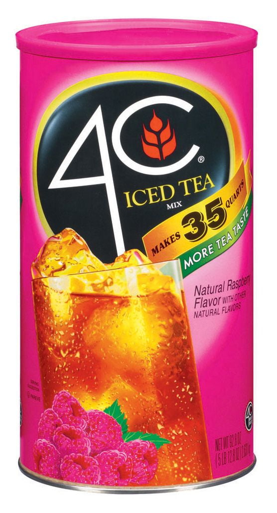 4C Powdered Raspberry Iced Tea Mix, 92.8 oz