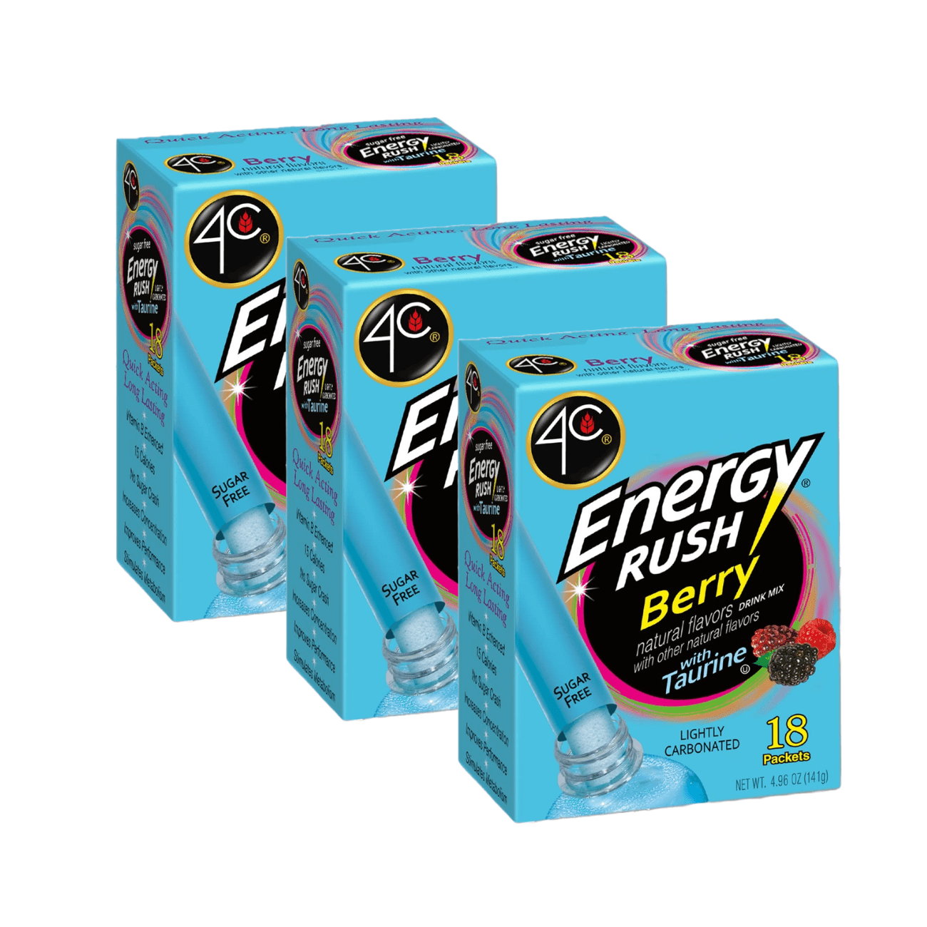Energy Rush Sugar Free Drink Mix with Taurine Variety Pack, Assorted, 0.28 oz Packet, 40/Carton, Ships in 1-3 Business Days Energy Rush Sugar Free Drink Mix with Taurine Variety Pack, Assorted, 0.28 oz Packet, 40/Carton, Ships in 1-3 Business Days