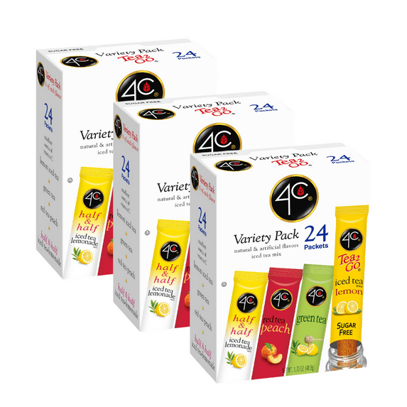 4C Sugar Free Iced Tea Drink Mix Sticks (24 stick box) Size: 3-Pack