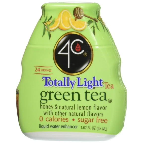 4C Totally Light Green Tea Liquid Water Enhancer 1.62 Fl Oz (4 Count)