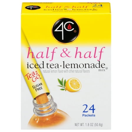 4C Totally Light Half, & Half Lemonade Iced Tea Mix, 1.5 oz, 24 Packets, 1 Ct