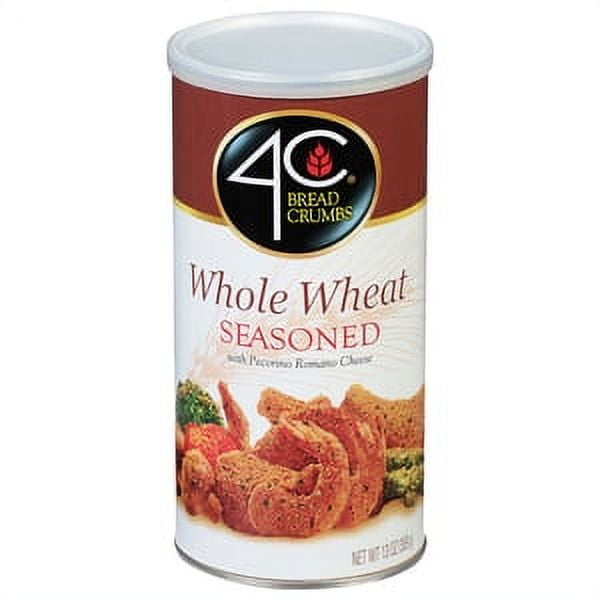 4C Whole Wheat Seasoned Bread Crumbs 13 oz. Canister
