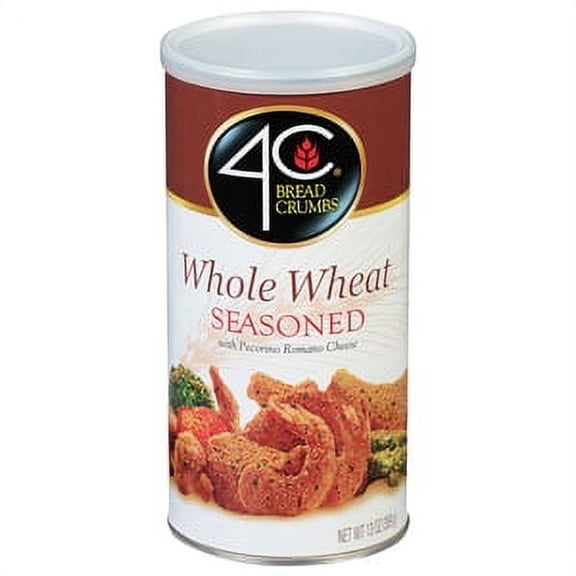 4C Whole Wheat Seasoned Bread Crumbs 13 oz. Canister