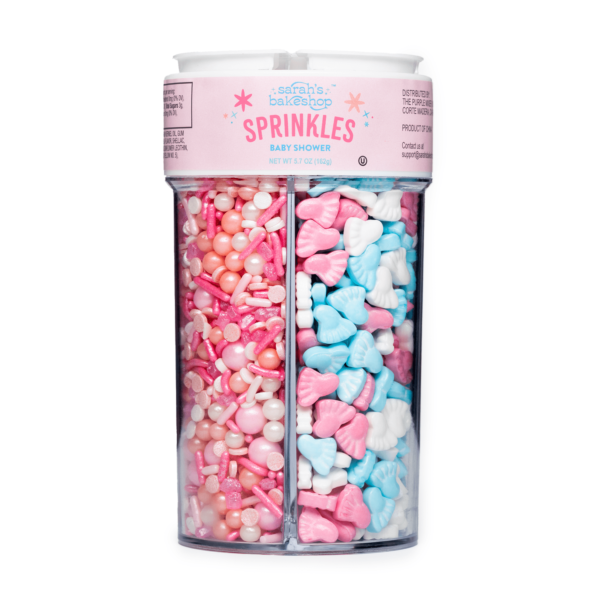 Miss Jones Baking Co. Sarah's Bakeshop Sprinkles Multicolor Baby Shower- 4- Cell - 5.7oz