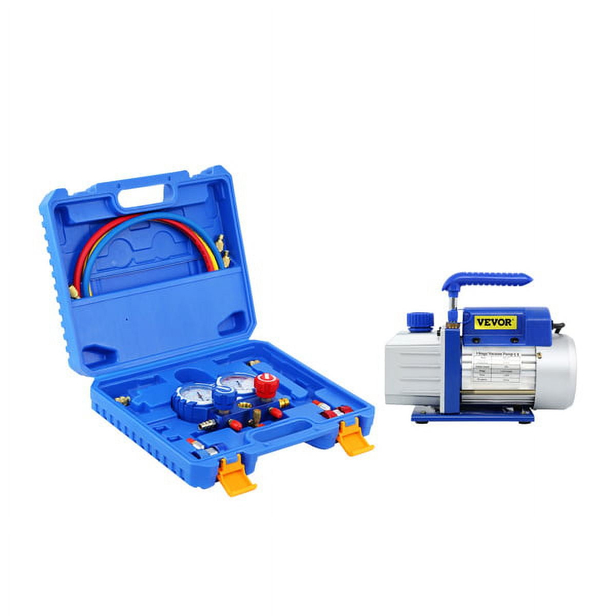 4CFM 1/3HP Air Vacuum Pump HVAC A/C Refrigeration Tool Kit AC,Single