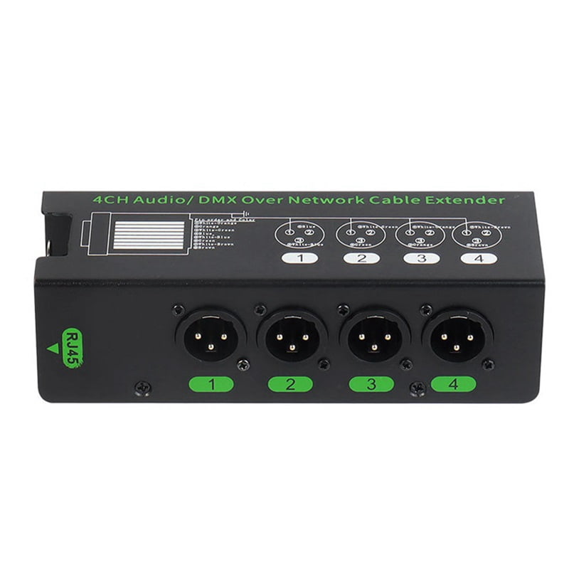 Xlr Extender 4CH 3 Pin Audio/ over Network Cable Extender DMX512 Network Signal ...