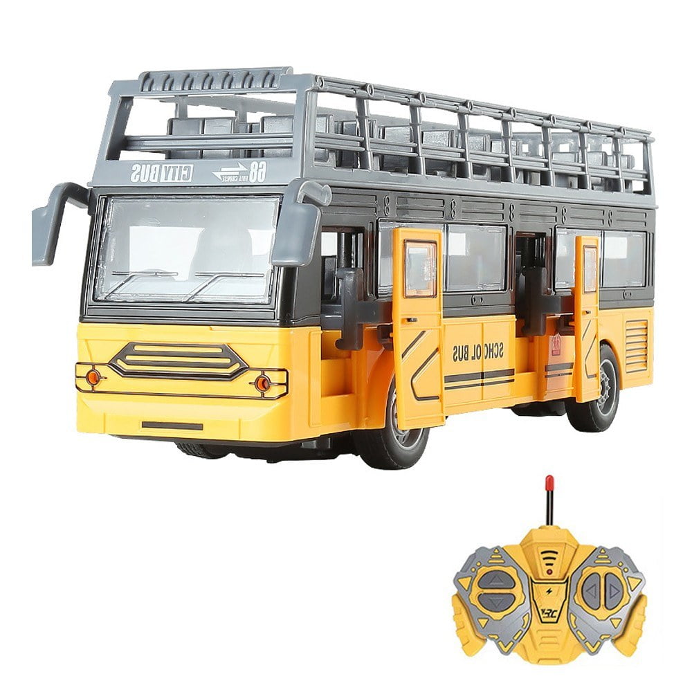 Remote Control Volvo Bus 4CH Remote Control School Bus with Lights Music and Openable Doors ...