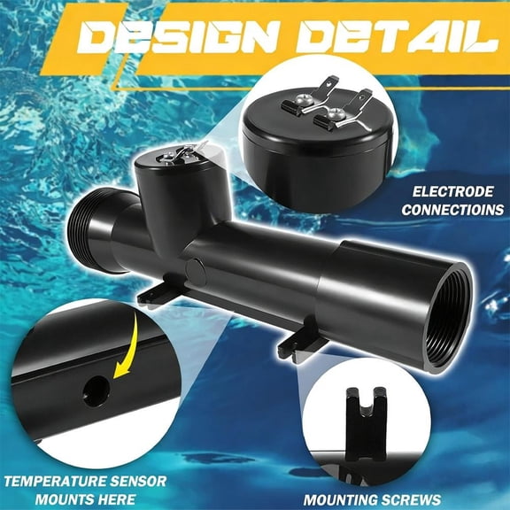 4CH4002-R Pool Ionizer Chamber Replacement for Hybrid Pool Treatment System - Durable Mineral Purifier Cell for In-Ground Pools, Hot Tubs and Spas