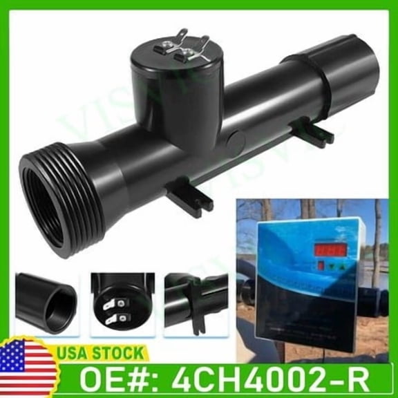 4CH4002-R Silver Copper Ionizer Chamber for Above Ground In Ground Pools Hot Tubs Spas, 1-Pack