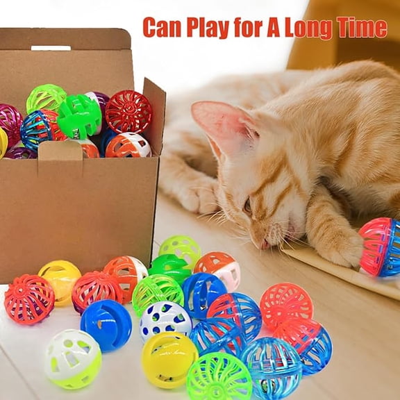 4CM Toy With Bell Pet Toy Toy With Jingle For Plastic Toys Jingle Pounce Rattle Toys Random Color