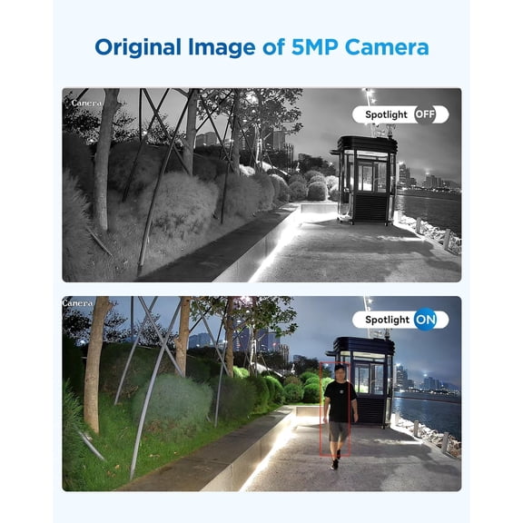 4COVR 5MP PoE Dome Camera with Dual Lights Full-Color Night Vision, Wired Surveillance IP Security Camera Outdoor, Smart AI Human/Vehicle Detection, Two-Way Talk, Up to 256GB microSD Card, LY97KA5MA