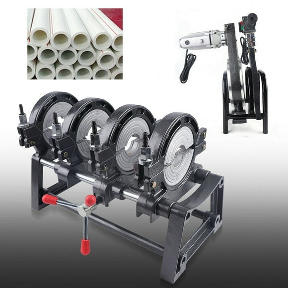 4Clamps Pipe Fusion Welder Pipe Welding Machine Manually Operated HDPE Butt Manual 4 Clamps Pipe Fusion Welder PE HDPE Plastic Welding Machine 110V 63-160mm Plastic Welding Machine