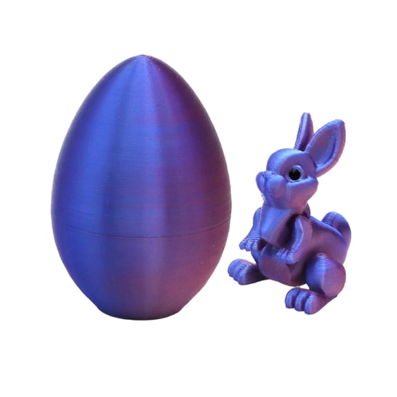 4Cm Easter Egg 3D Printed Egg Creative Desktop Ornament Movable Toy, 3D Printed Circular Egg Decoration With Movable Component For Home Office Desk Decor, Easter Themed Creative