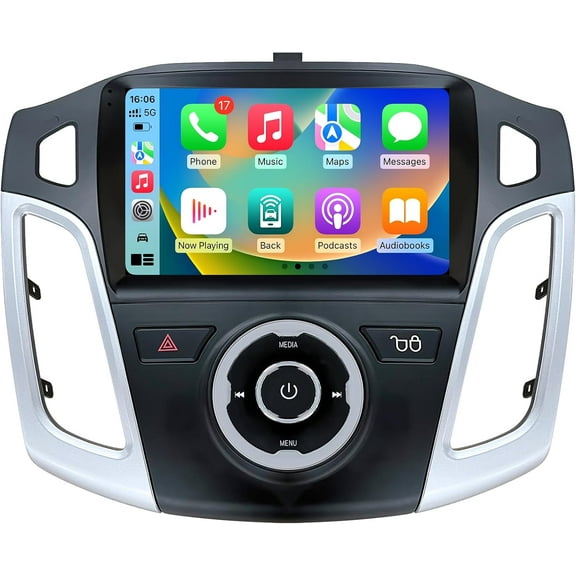 4Core 32ROM Car Radio for Ford Focus 2012 2013-2018 with Touch Screen GPS Bluetooth 5G-WiFi 1080P Backup Camera Carplay Android Auto FM SWC