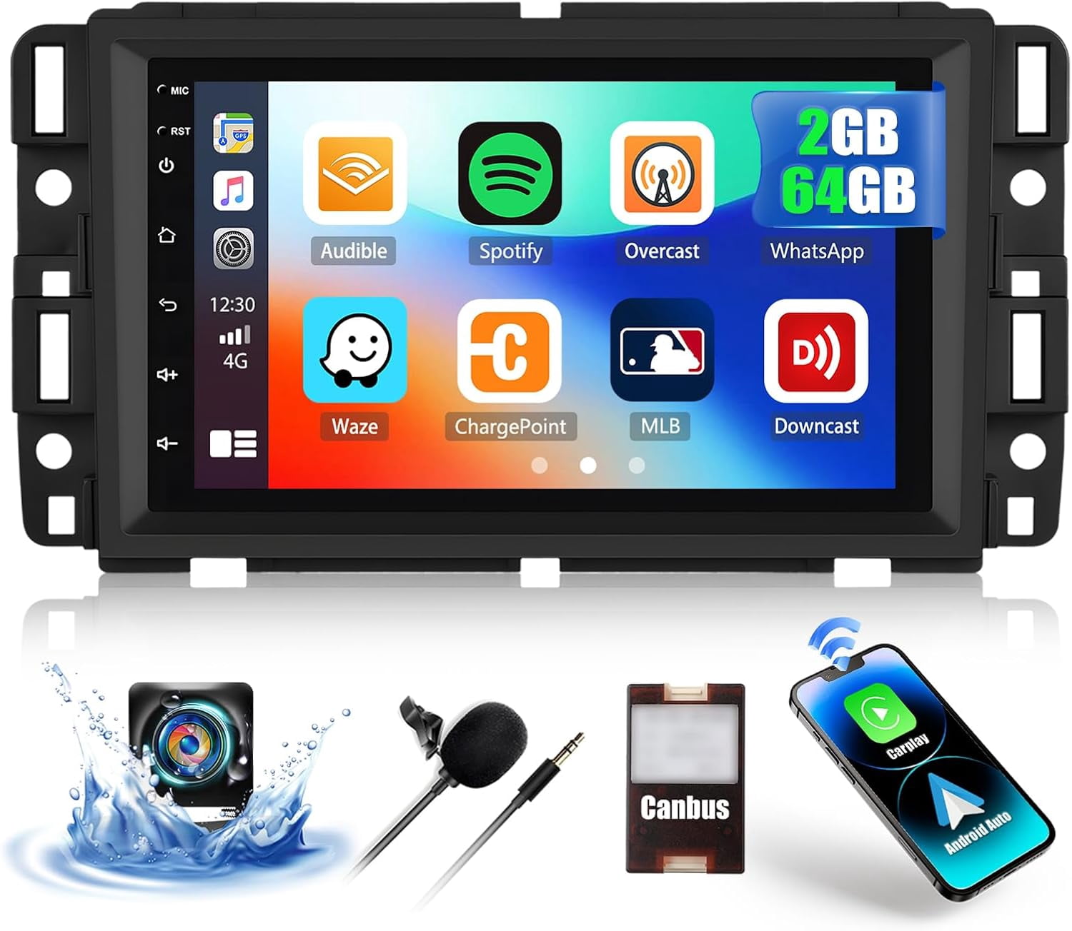 Caprice 2008 Android 4Core+64G Car Radio for GMC Acadia 2007-2012 Chevrolet Traverse 2009 ...