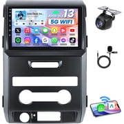 4Core + 64G ROM Android 13 Upgrade Car Radio for Ford F150 2009-2012 9 inch 1280 * 800 IPS HD Touchscreen Stereo Wireless Carplay Android Auto Backup Camera 5G WiFi GPS Navigation Bluetooth FM