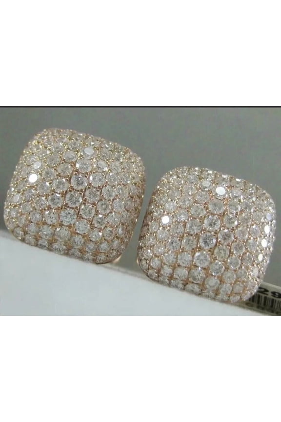 4Ct Round Cut Lab Created Diamond Men's Gift Gorgeous Cufflink Jewelry 14K Yellow Gold Plated Silver