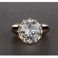 thumbnail image 1 of 4Ct Round Lab Created Diamond Solitaire Engagement Ring 14K Yellow Gold Finish, 1 of 3