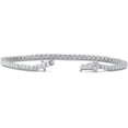 thumbnail image 1 of 4Ct TW 14k White or Yellow Gold Round-Cut Diamond Tennis Bracelet 7", 1 of 2