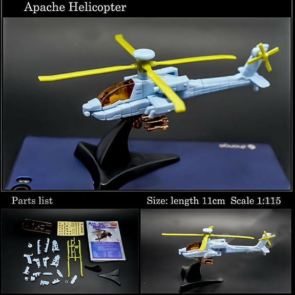 4D 1:165 Scale Helicopter Aircraft Plane Assembly Vehicle Weapon Model Puzzle Figure Action Collections Scene Sandpan Game Toy