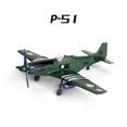 thumbnail image 1 of 4D 1/48 WW II Fighter BF-109 Spitfire F4U Hurricane P-51 Assembly Puzzle Model Military Airplane Toy, 1 of 10
