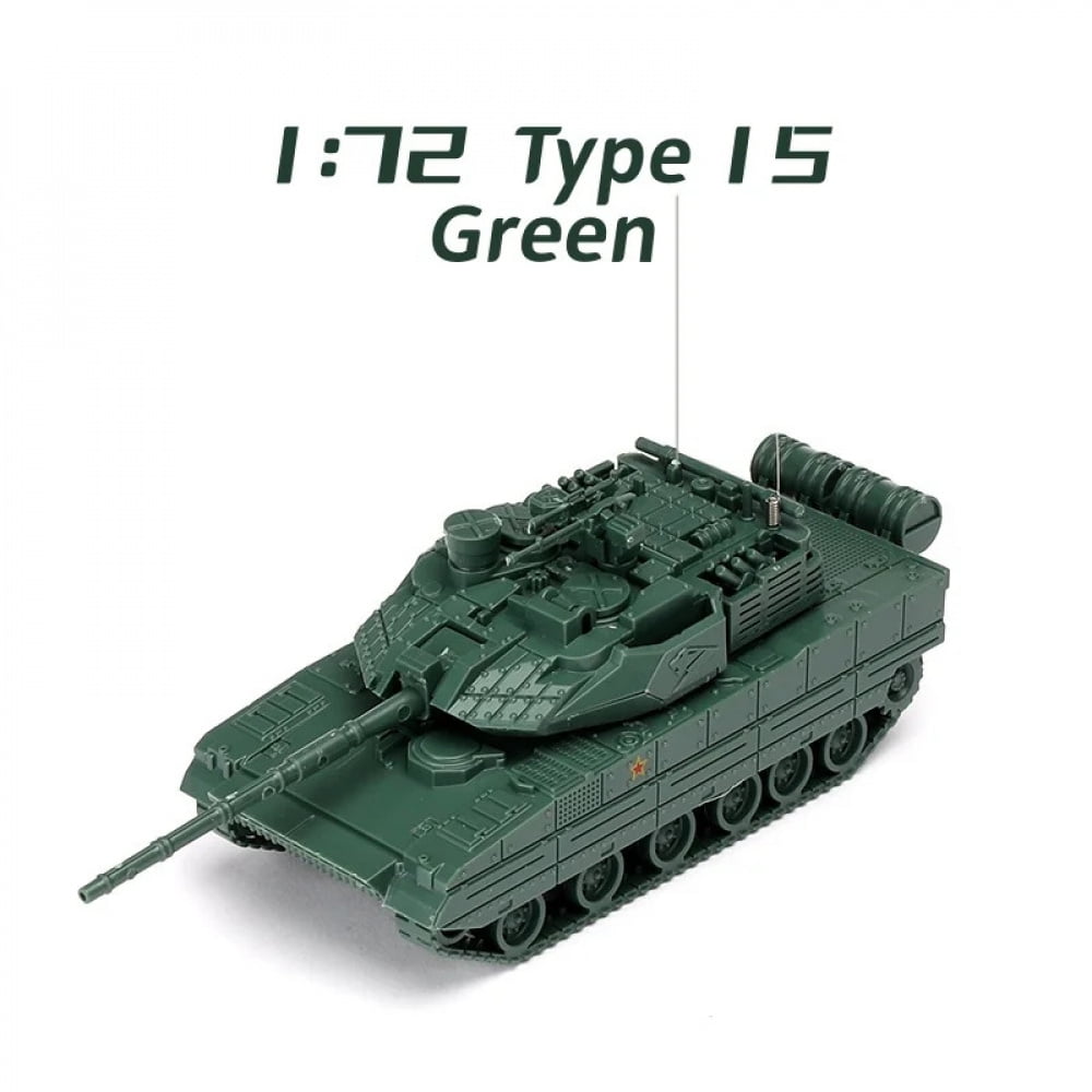 Modèle De Char (tank) 1/72 à Assembler - Jouet éducatif Vert En PP - Neuf, Taille ~9 Cm Après Montage