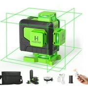 4D 16 Lines Self-leveling Laser Level, 200Ft Green Beam Tiling Floor Cross Line Laser Level Tools with Remote Control and 360° Fine-tuning Bracket