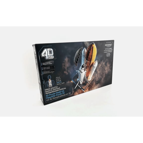 4D Build Architect Series Space Shuttle 3D Puzzle Model Kit w/LED Lights