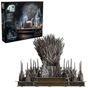 4D Build, Game of Thrones Iron Throne 3D Puzzle Model Kit with Stand