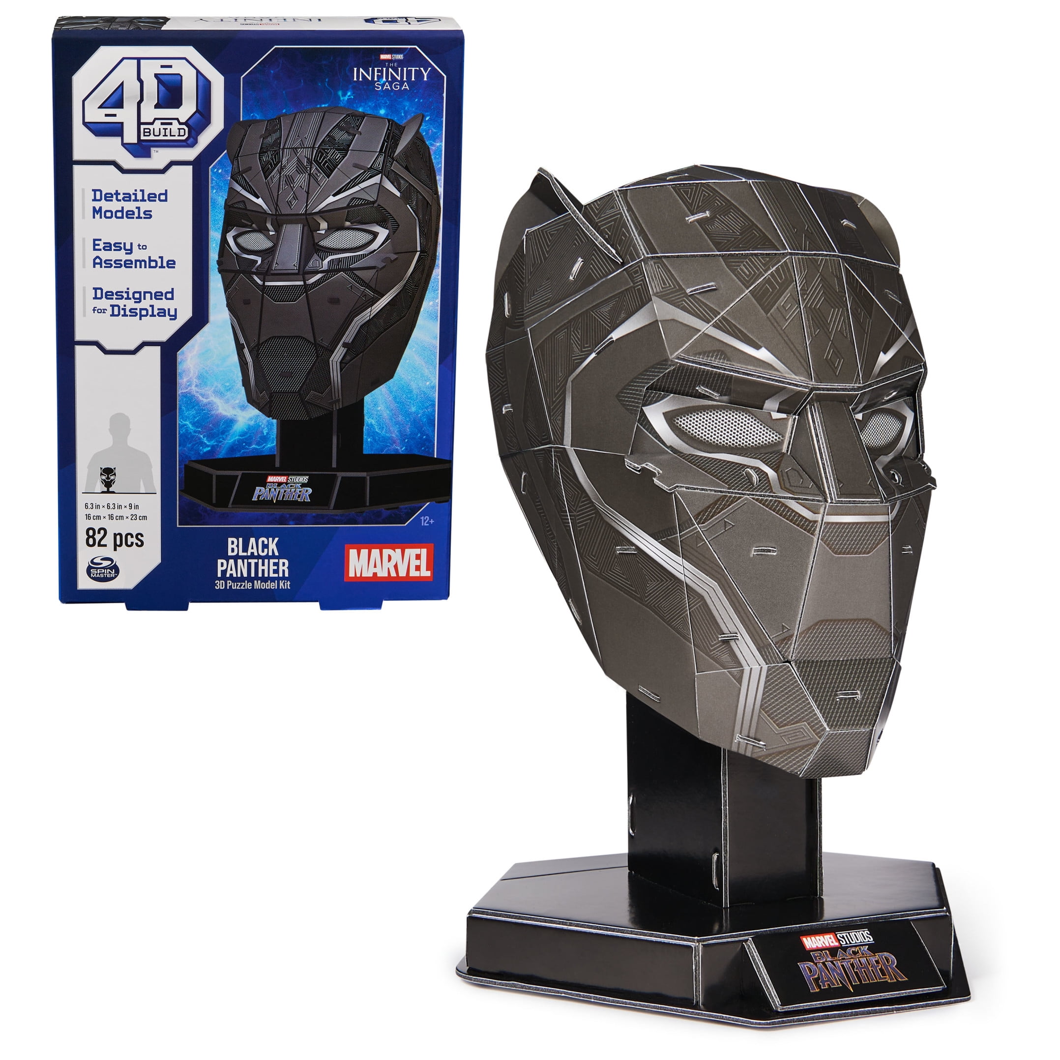 4D Build, Marvel Black Panther 3D Puzzle Model Kit with