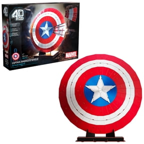 4D Build, Marvel Captain America Shield 3D Puzzle Model Kit with Stand