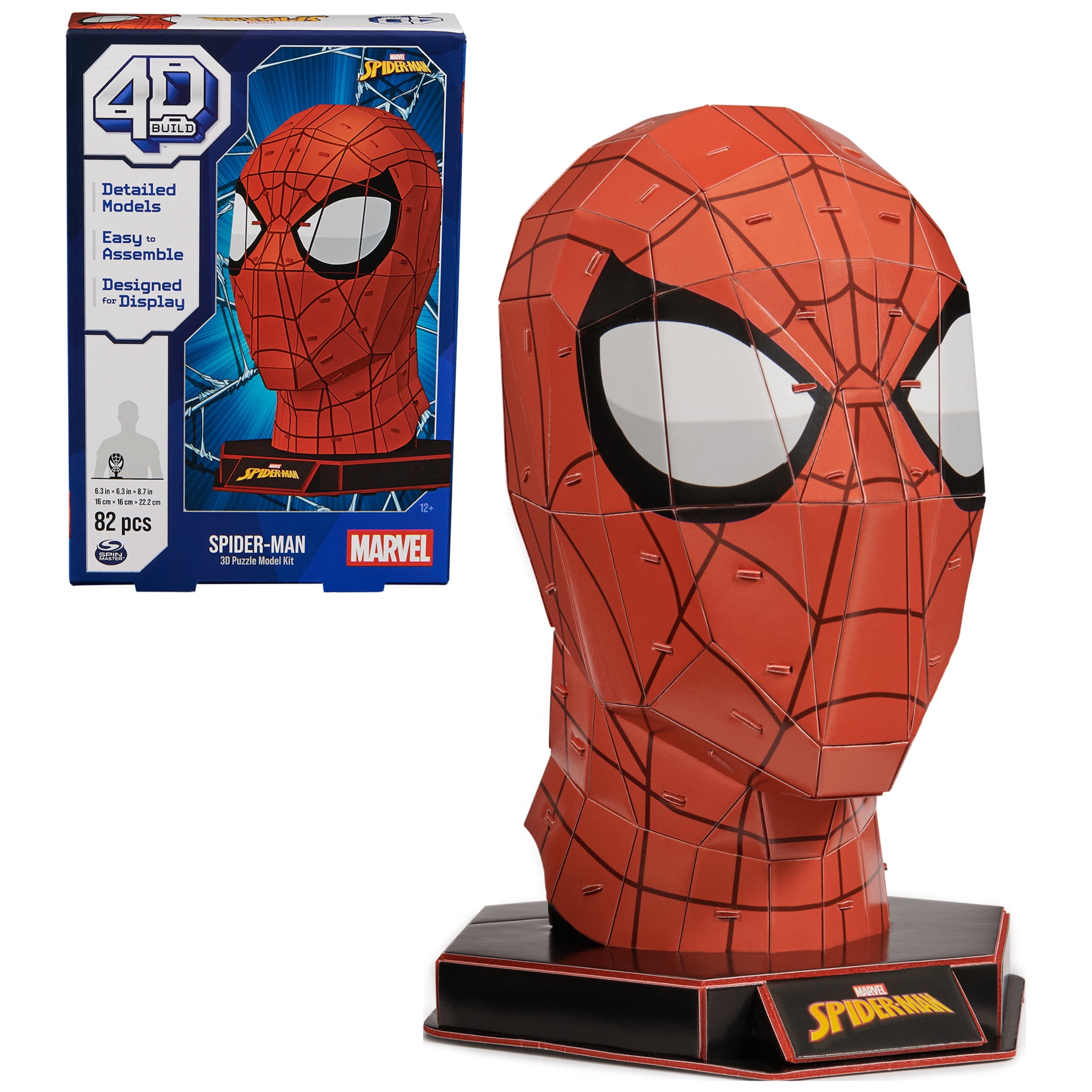 4D Build, Marvel Spider-Man 3D Puzzle Model Kit with Stand