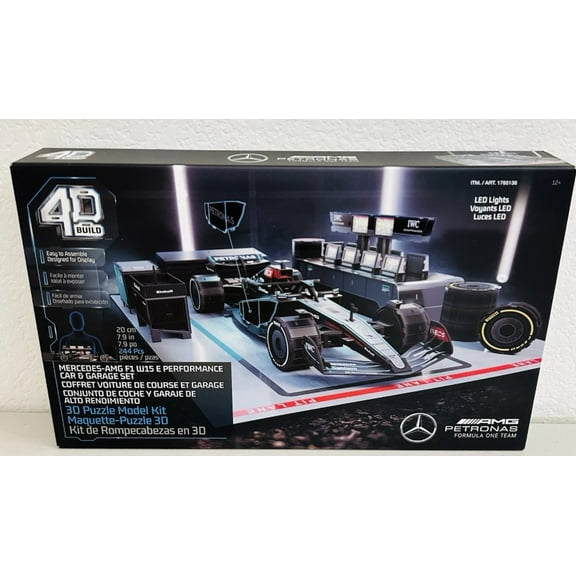 4D Build Mercedes-AMG F1 W15 E Performance Car & Garage Set