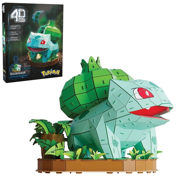 4D Build, Pokmon Bulbasaur 3D Model Kit, Pokmon Figure, Kanto First Partner Collection, Desk Dcor, 195 Pieces, Gift Ideas for Ages 12 & Up