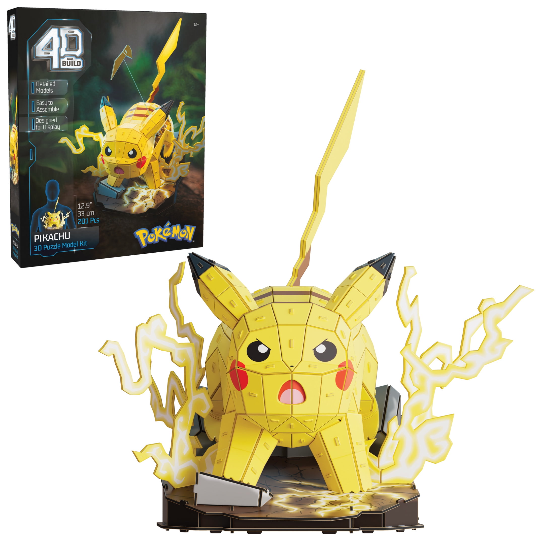 4D Build, Pokémon Pikachu 3D Model Kit, Pokémon Figure, Kanto