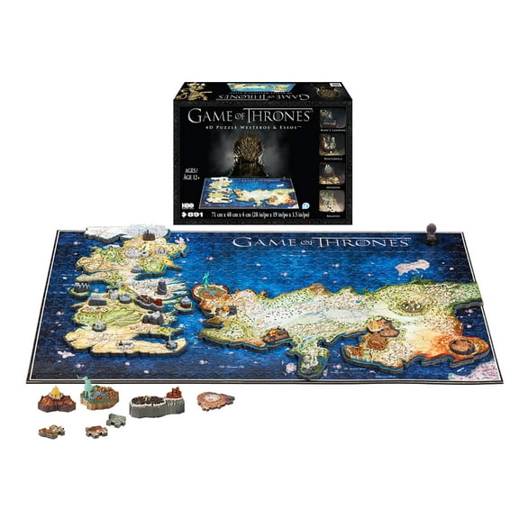 4D Cityscape Game of Thrones (GoT) 3D Puzzles (3D Westeros & Essos Map Puzzle)