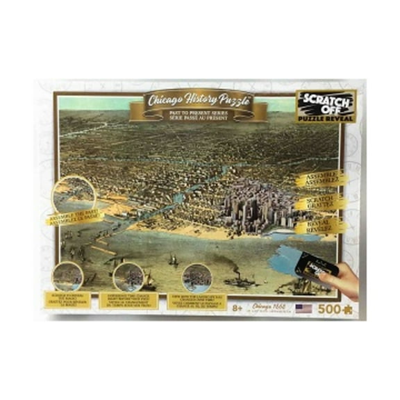 4D Cityscape History Puzzle - Chicago (500 Pieces) New