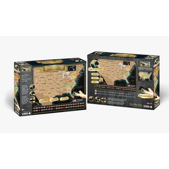 4D Cityscape USA Travel Map (1000 Pieces) New